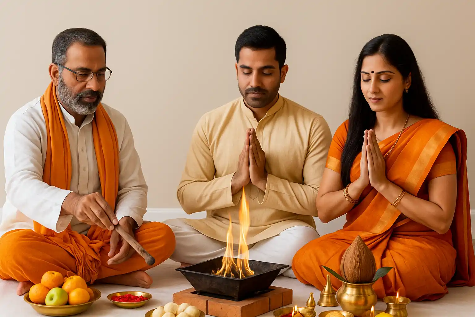 Arya Samaj Pandit Ji Conducting Marriage Anniversary Havan in Gurugram